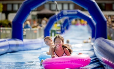 Inflatable water slide